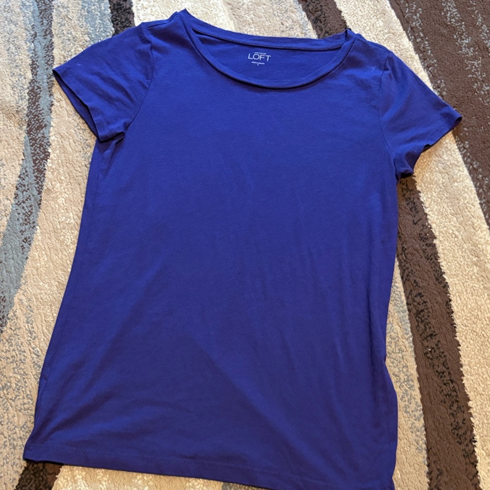 LOFT Women's Vibrant Blue Short Sleeve Tee